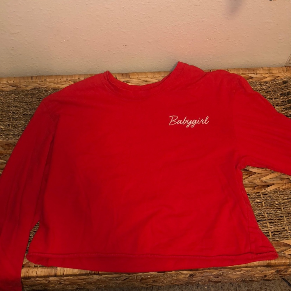 Red long sleeve Shirt